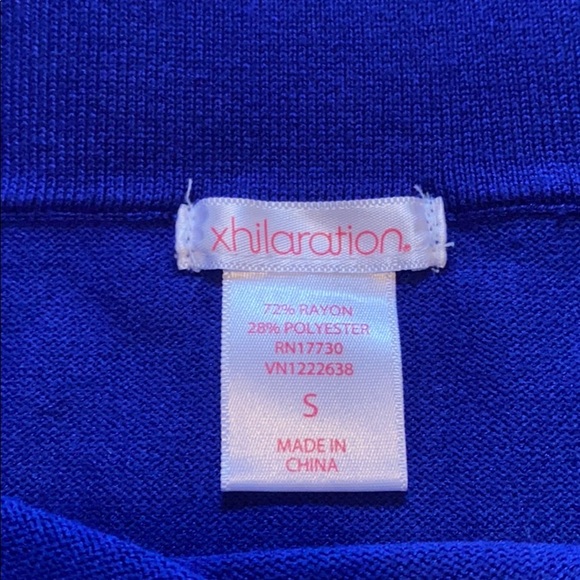 Bright Blue Bandage Style Mini Skirt. EUC. Circa 2011 - Picture 2 of 3